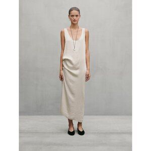 Massimo Dutti Off-White Midi Dress